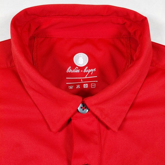 Birdies & Bogeys Mens Red Compliance Solutions Championship Golf Polo Shirt L - Picture 3 of 11